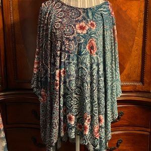 Floral poncho